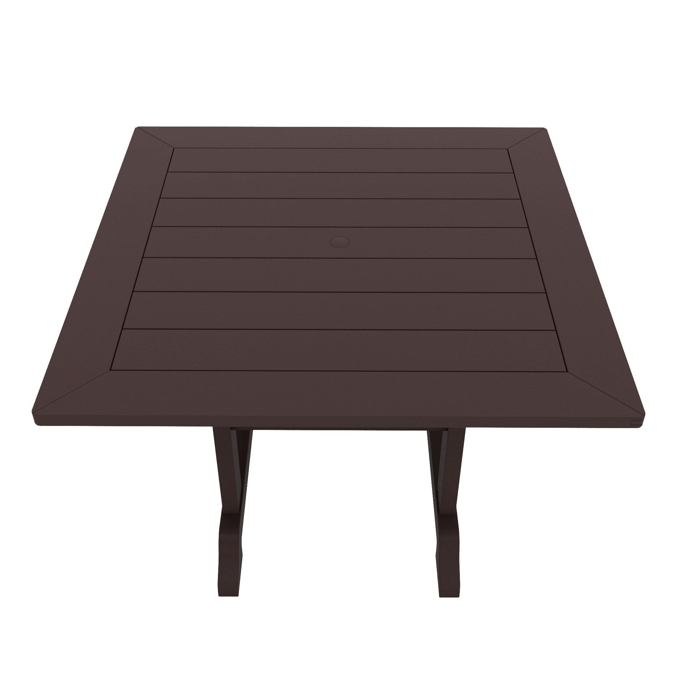 Ensemble de salle à manger d'extérieur Polytrends Laguna en PEHD, toutes saisons, avec table carrée et fauteuils (ensemble de 5 pièces)