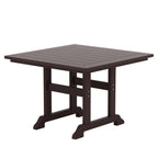 Ensemble de salle à manger d'extérieur Polytrends Laguna en PEHD, toutes saisons, avec table carrée et fauteuils (ensemble de 5 pièces)