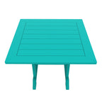 Ensemble de salle à manger d'extérieur Polytrends Laguna en PEHD, toutes saisons, avec table carrée et fauteuils (ensemble de 5 pièces)