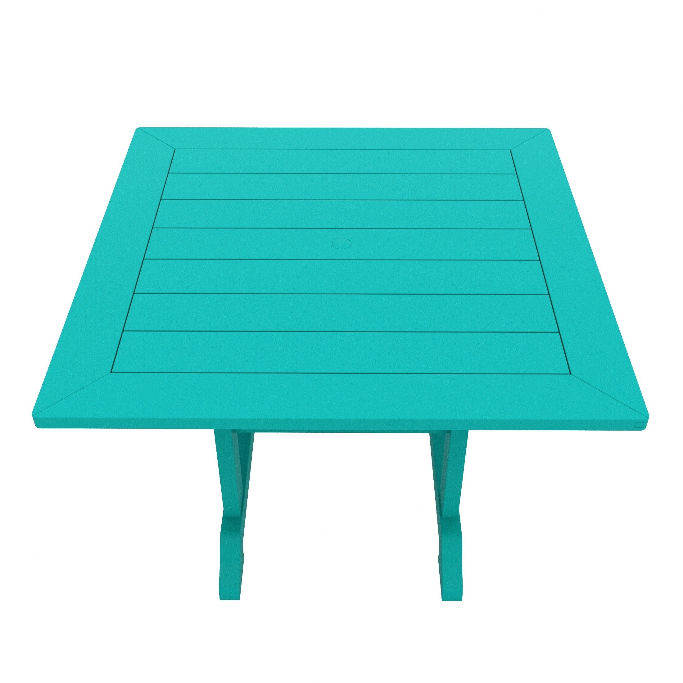 Ensemble de salle à manger d'extérieur Polytrends Laguna en PEHD, toutes saisons, avec table carrée et fauteuils (ensemble de 5 pièces)