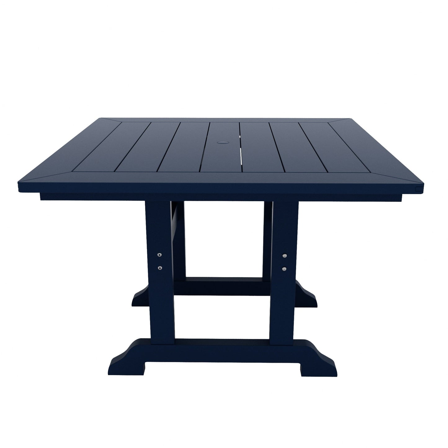 Ensemble de salle à manger d'extérieur Polytrends Laguna en PEHD, toutes saisons, avec table carrée et fauteuils (ensemble de 5 pièces)