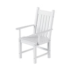 Ensemble de salle à manger d'extérieur Polytrends Laguna en PEHD, toutes saisons, avec table carrée et fauteuils (ensemble de 5 pièces)