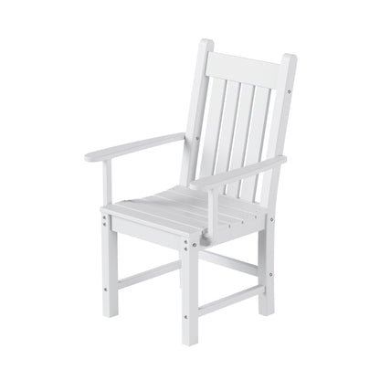 Ensemble de salle à manger d'extérieur Polytrends Laguna en PEHD, toutes saisons, avec table carrée et fauteuils (ensemble de 5 pièces)