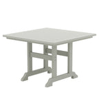 Ensemble de salle à manger d'extérieur Polytrends Laguna en PEHD, toutes saisons, avec table carrée et fauteuils (ensemble de 5 pièces)