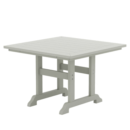 Ensemble de salle à manger d'extérieur Polytrends Laguna en PEHD, toutes saisons, avec table carrée et fauteuils (ensemble de 5 pièces)