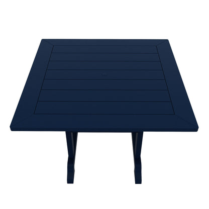 Ensemble de salle à manger d'extérieur Polytrends Laguna en PEHD, toutes saisons, avec table carrée et fauteuils (ensemble de 5 pièces)