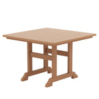 Ensemble de salle à manger d'extérieur Polytrends Laguna en PEHD, toutes saisons, avec table carrée et fauteuils (ensemble de 5 pièces)
