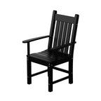 Ensemble de salle à manger d'extérieur Polytrends Laguna en PEHD, toutes saisons, avec table carrée et fauteuils (ensemble de 5 pièces)