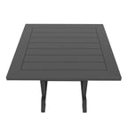Ensemble de salle à manger d'extérieur Polytrends Laguna en PEHD, toutes saisons, avec table carrée et fauteuils (ensemble de 5 pièces)