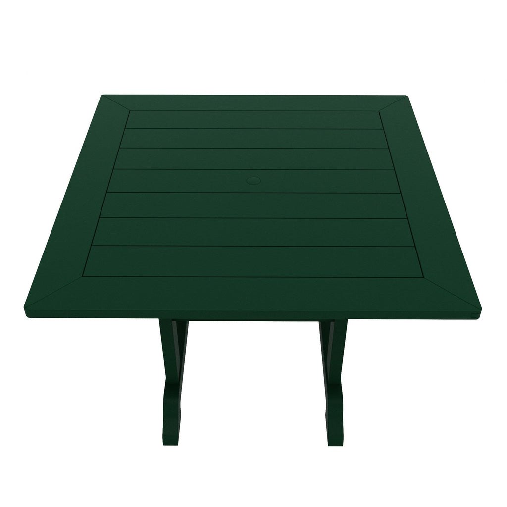 Ensemble de salle à manger d'extérieur Polytrends Laguna en PEHD, toutes saisons, avec table carrée et fauteuils (ensemble de 5 pièces)