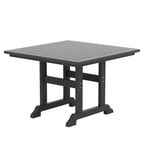 Ensemble de salle à manger d'extérieur Polytrends Laguna en PEHD, toutes saisons, avec table carrée et fauteuils (ensemble de 5 pièces)