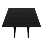 Ensemble de salle à manger d'extérieur Polytrends Laguna en PEHD, toutes saisons, avec table carrée et fauteuils (ensemble de 5 pièces)