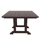 Ensemble de salle à manger d'extérieur Polytrends Laguna en PEHD, toutes saisons, avec table carrée et fauteuils (ensemble de 5 pièces)