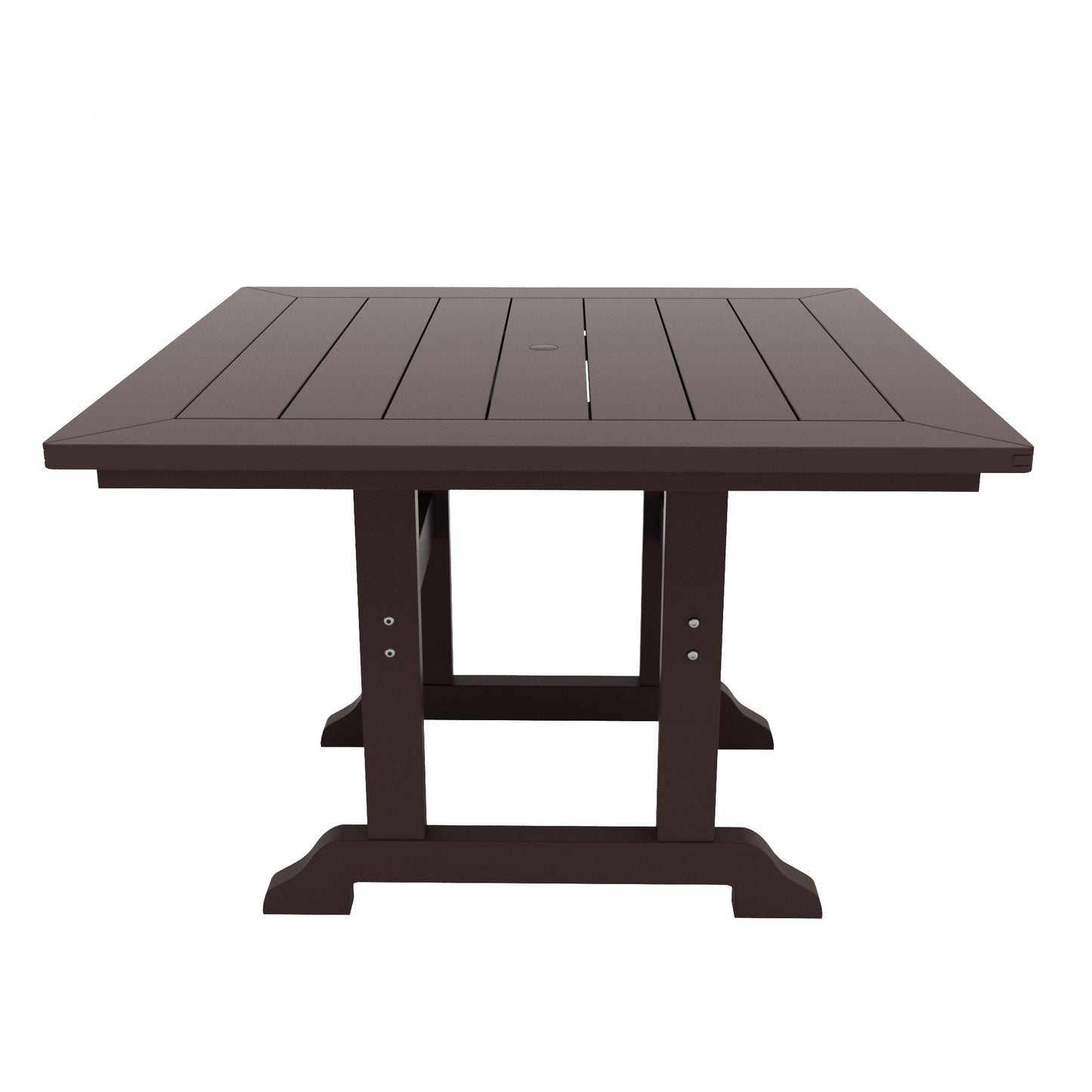 Ensemble de salle à manger d'extérieur Polytrends Laguna en PEHD, toutes saisons, avec table carrée et fauteuils (ensemble de 5 pièces)