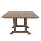 Ensemble de salle à manger d'extérieur Polytrends Laguna en PEHD, toutes saisons, avec table carrée et fauteuils (ensemble de 5 pièces)