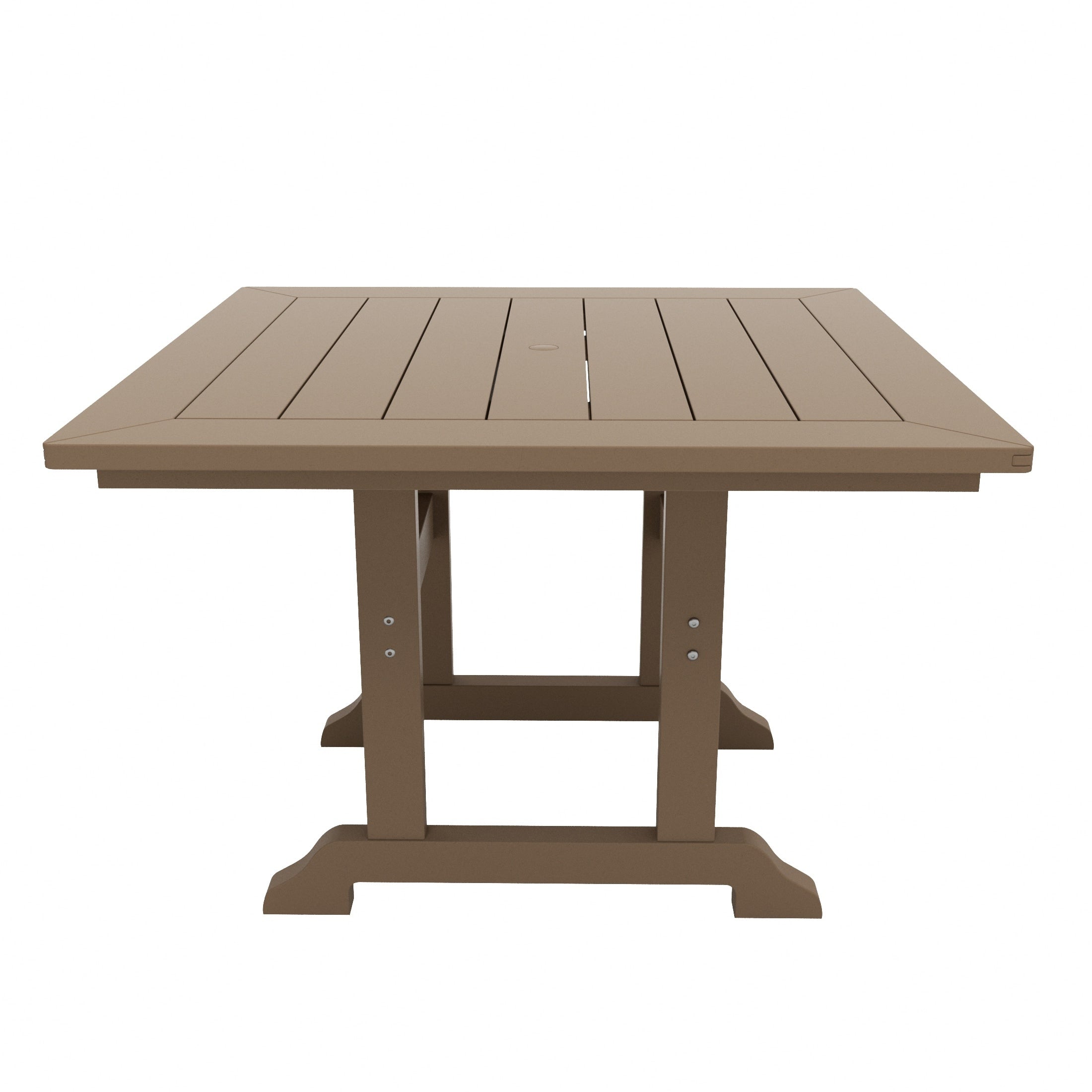 Ensemble de salle à manger d'extérieur Polytrends Laguna en PEHD, toutes saisons, avec table carrée et fauteuils (ensemble de 5 pièces)