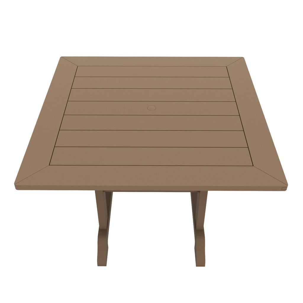 Ensemble de salle à manger d'extérieur Polytrends Laguna en PEHD, toutes saisons, avec table carrée et fauteuils (ensemble de 5 pièces)