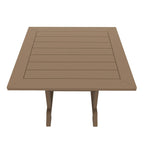 Ensemble de salle à manger d'extérieur Polytrends Laguna en PEHD, toutes saisons, avec table carrée et fauteuils (ensemble de 5 pièces)