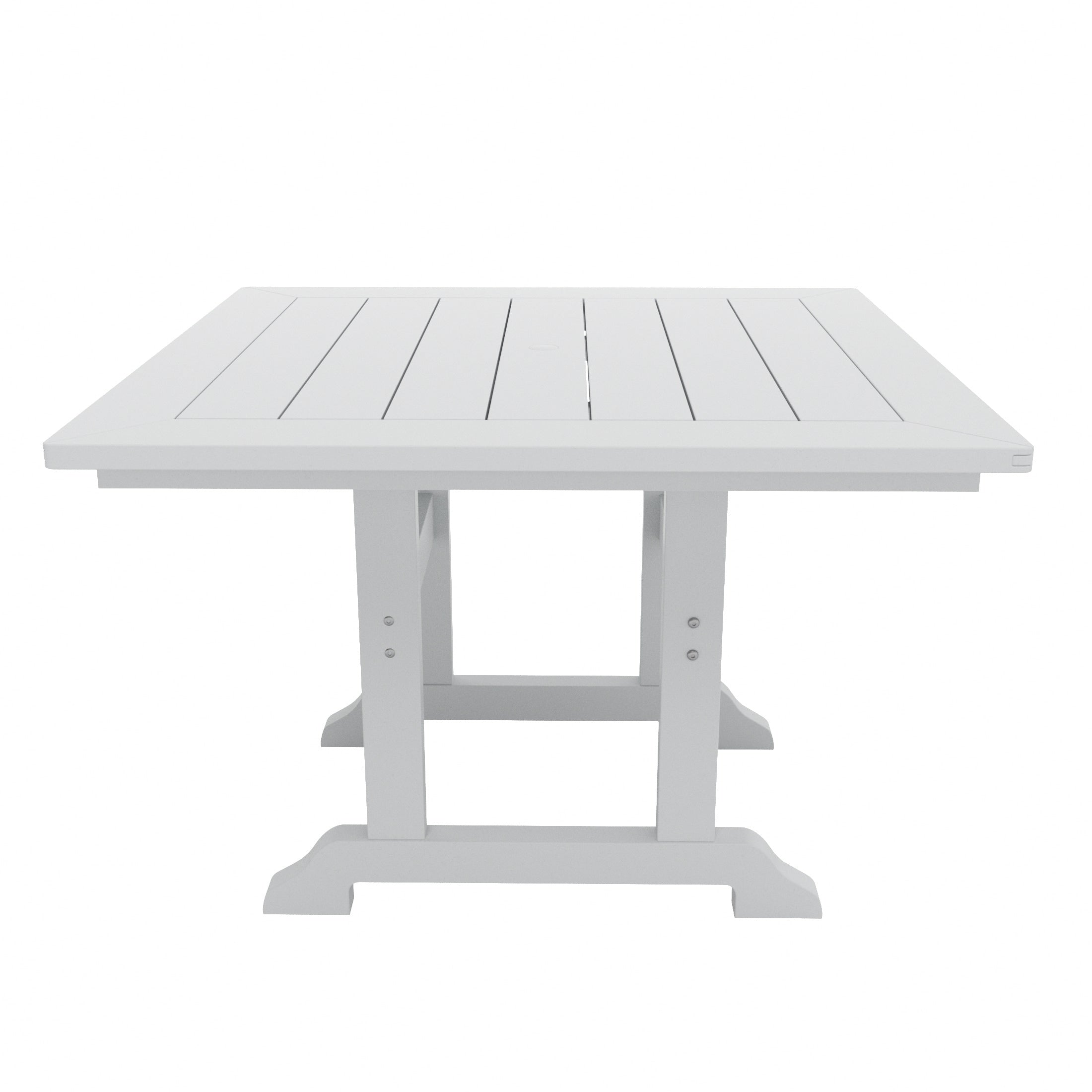 Ensemble de salle à manger d'extérieur Polytrends Laguna en PEHD, toutes saisons, avec table carrée et fauteuils (ensemble de 5 pièces)