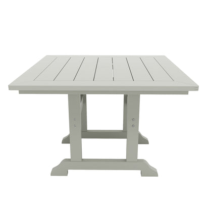 Ensemble de salle à manger d'extérieur Polytrends Laguna en PEHD, toutes saisons, avec table carrée et fauteuils (ensemble de 5 pièces)