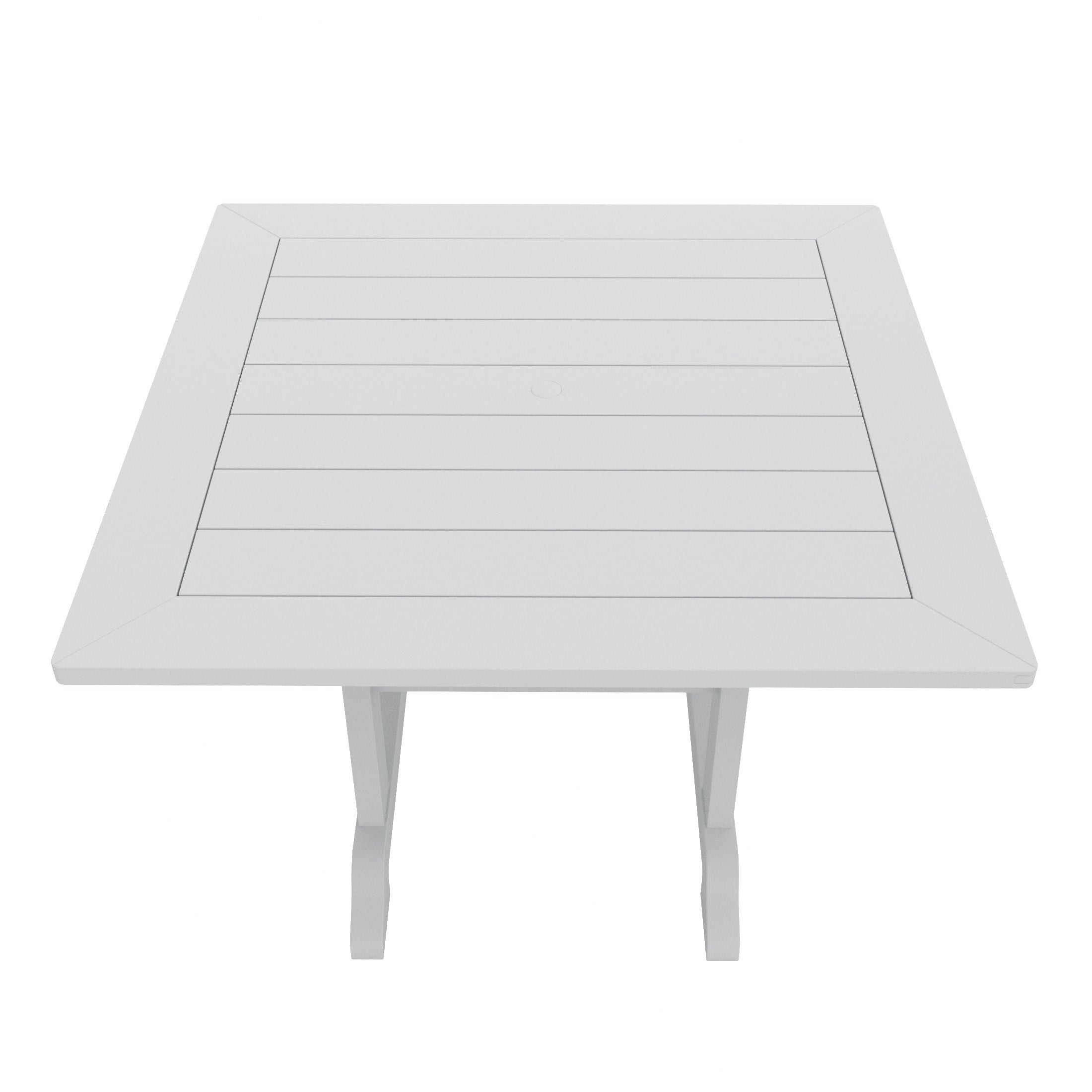 Ensemble de salle à manger d'extérieur Polytrends Laguna en PEHD, toutes saisons, avec table carrée et fauteuils (ensemble de 5 pièces)