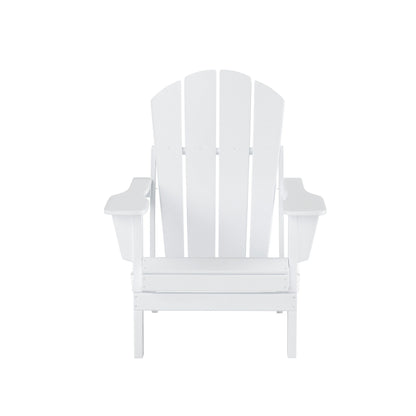 Ensemble de 7 chaises Adirondack pliables Polytrends Laguna en PEHD pour terrasse extérieure, toutes saisons