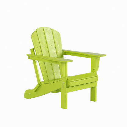 Ensemble de 7 chaises Adirondack pliables Polytrends Laguna en PEHD pour terrasse extérieure, toutes saisons