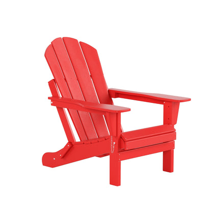 Ensemble de 7 chaises Adirondack pliables Polytrends Laguna en PEHD pour terrasse extérieure, toutes saisons