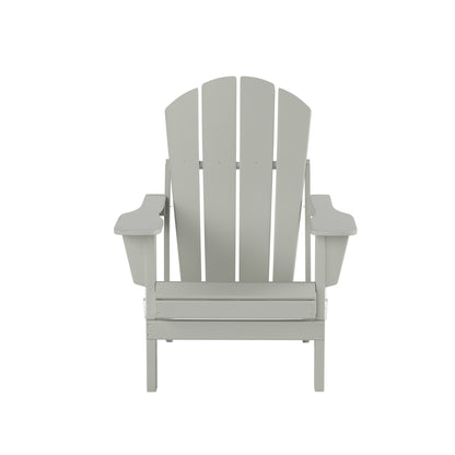 Ensemble de 7 chaises Adirondack pliables Polytrends Laguna en PEHD pour terrasse extérieure, toutes saisons