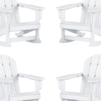 Chaises à bascule d'extérieur Polytrends Laguna en PEHD toutes saisons (lot de 4)