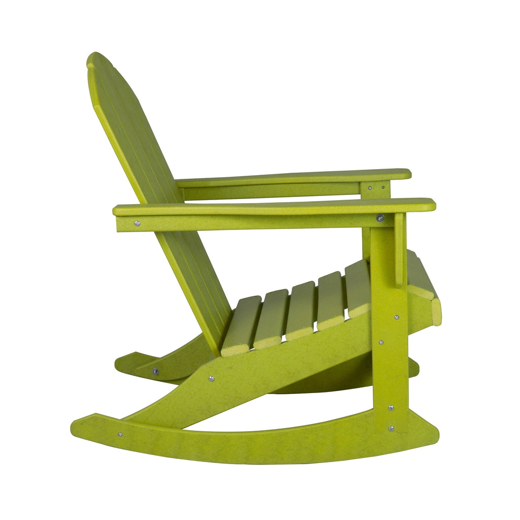Chaises à bascule d'extérieur Polytrends Laguna en PEHD toutes saisons (lot de 4)