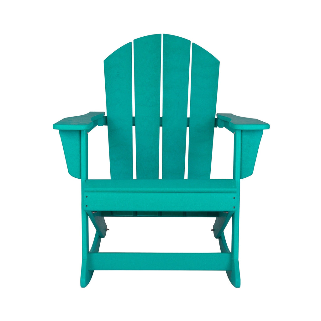 Chaises à bascule d'extérieur Polytrends Laguna en PEHD toutes saisons (lot de 4)