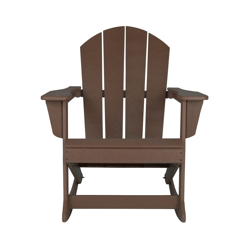 Chaises à bascule d'extérieur Polytrends Laguna en PEHD toutes saisons (lot de 4)