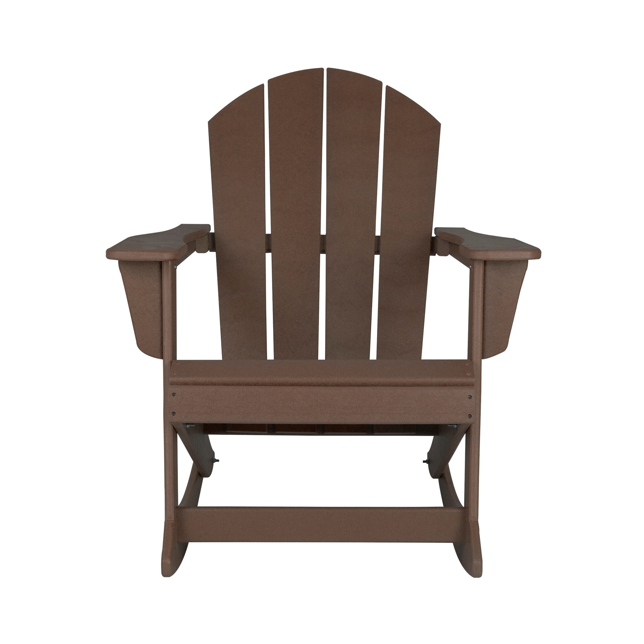 Chaises à bascule d'extérieur Polytrends Laguna en PEHD toutes saisons (lot de 4)