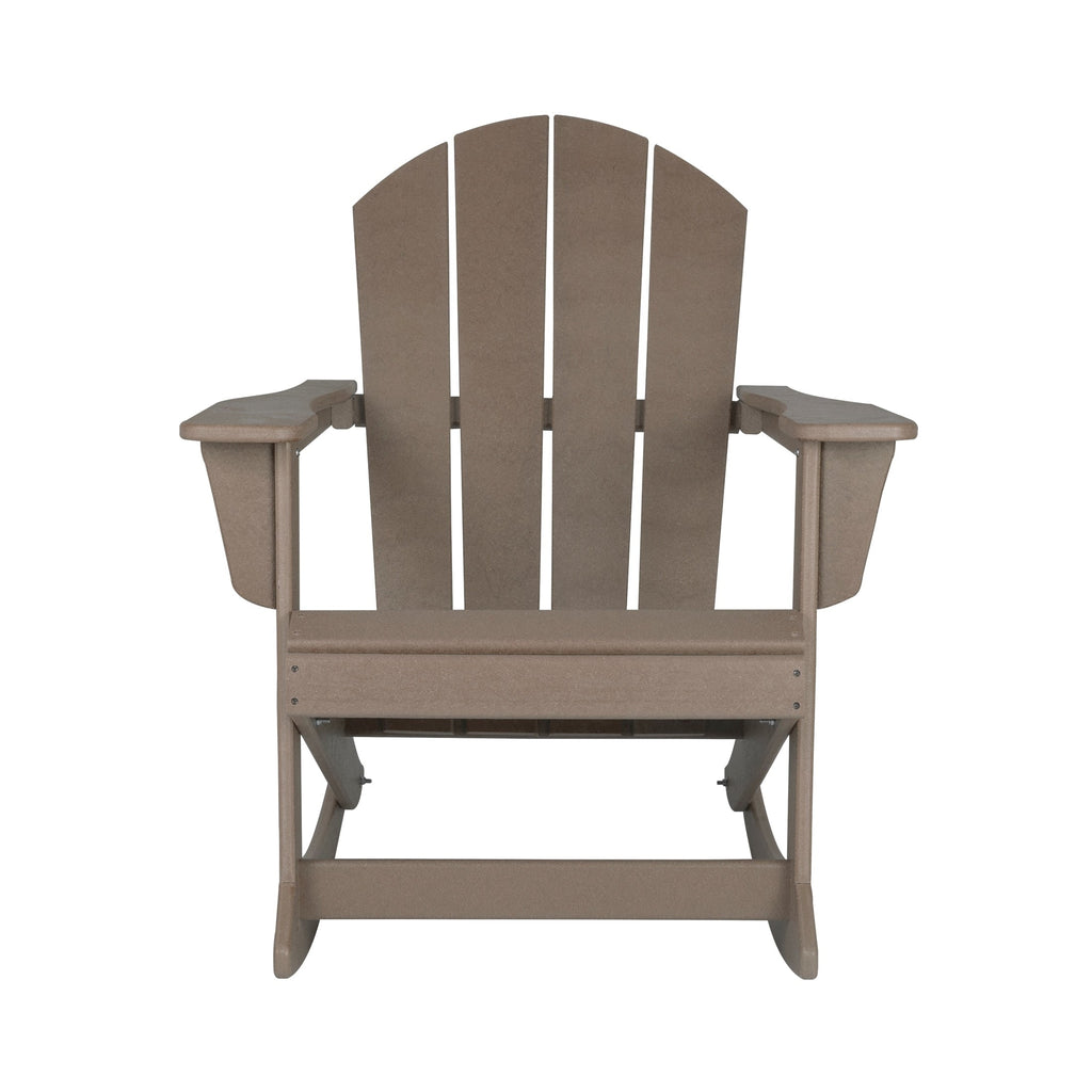 Chaises à bascule d'extérieur Polytrends Laguna en PEHD toutes saisons (lot de 4)