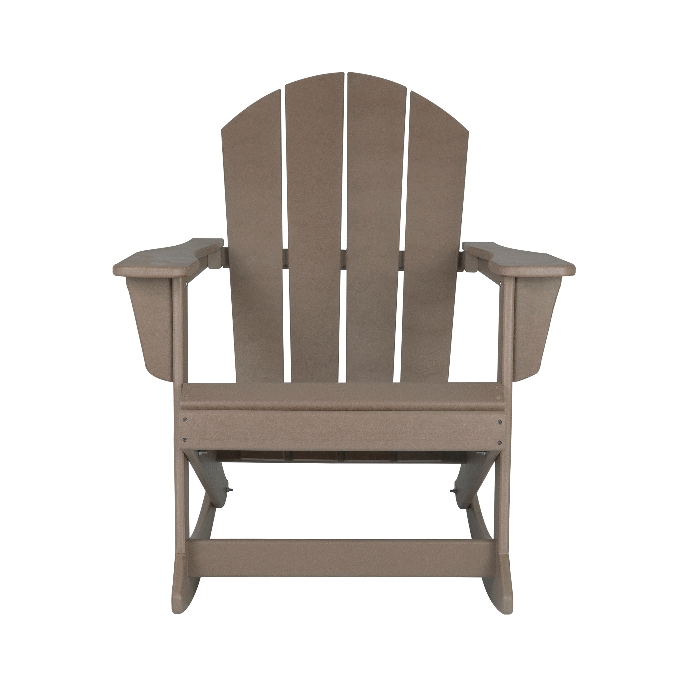 Chaises à bascule d'extérieur Polytrends Laguna en PEHD toutes saisons (lot de 4)