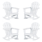 Chaises à bascule d'extérieur Polytrends Laguna en PEHD toutes saisons (lot de 4)