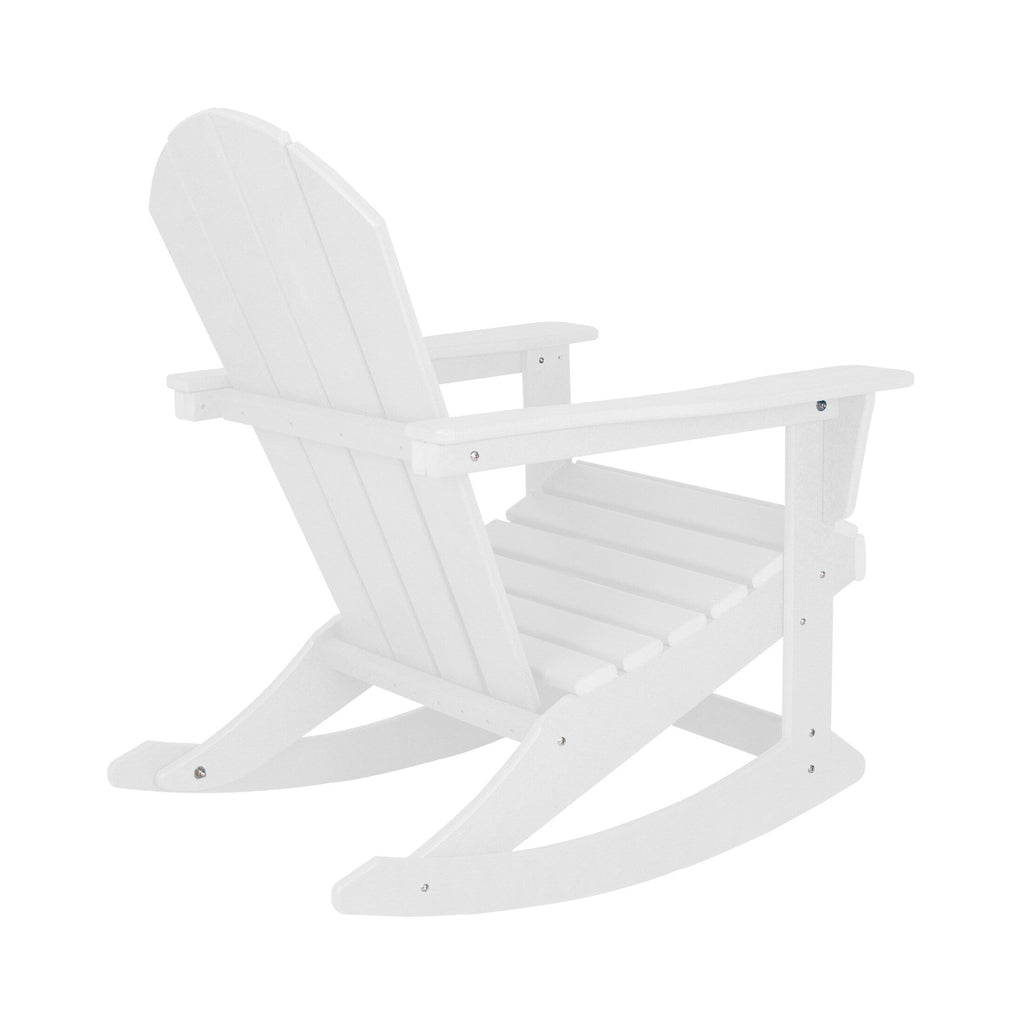 Chaises à bascule d'extérieur Polytrends Laguna en PEHD toutes saisons (lot de 4)