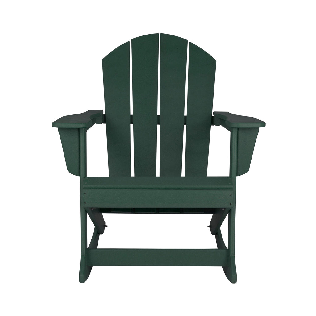 Chaises à bascule d'extérieur Polytrends Laguna en PEHD toutes saisons (lot de 4)