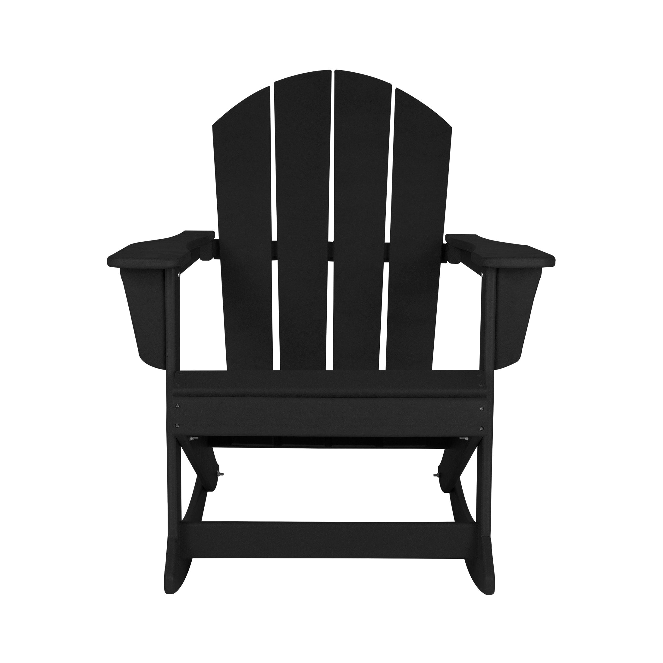 Chaises à bascule d'extérieur Polytrends Laguna en PEHD toutes saisons (lot de 4)