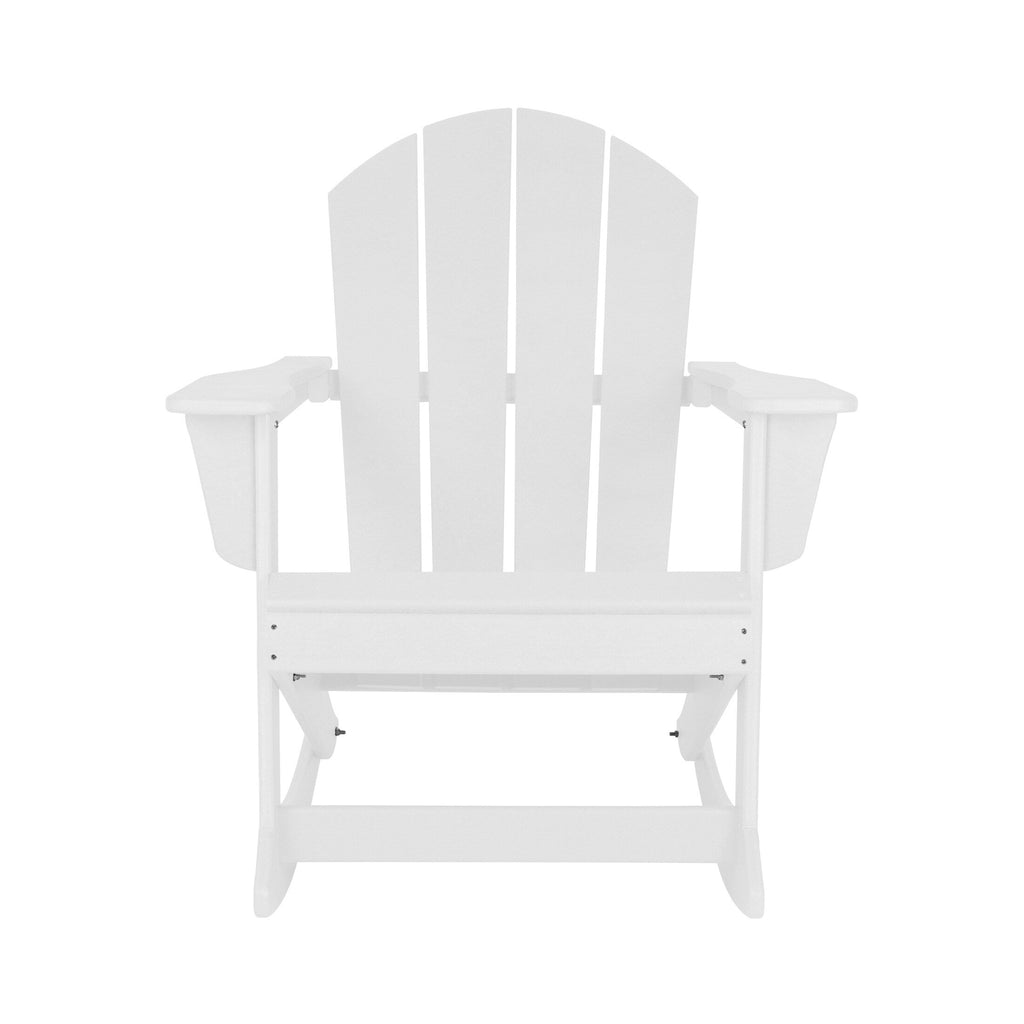 Chaises à bascule d'extérieur Polytrends Laguna en PEHD toutes saisons (lot de 4)