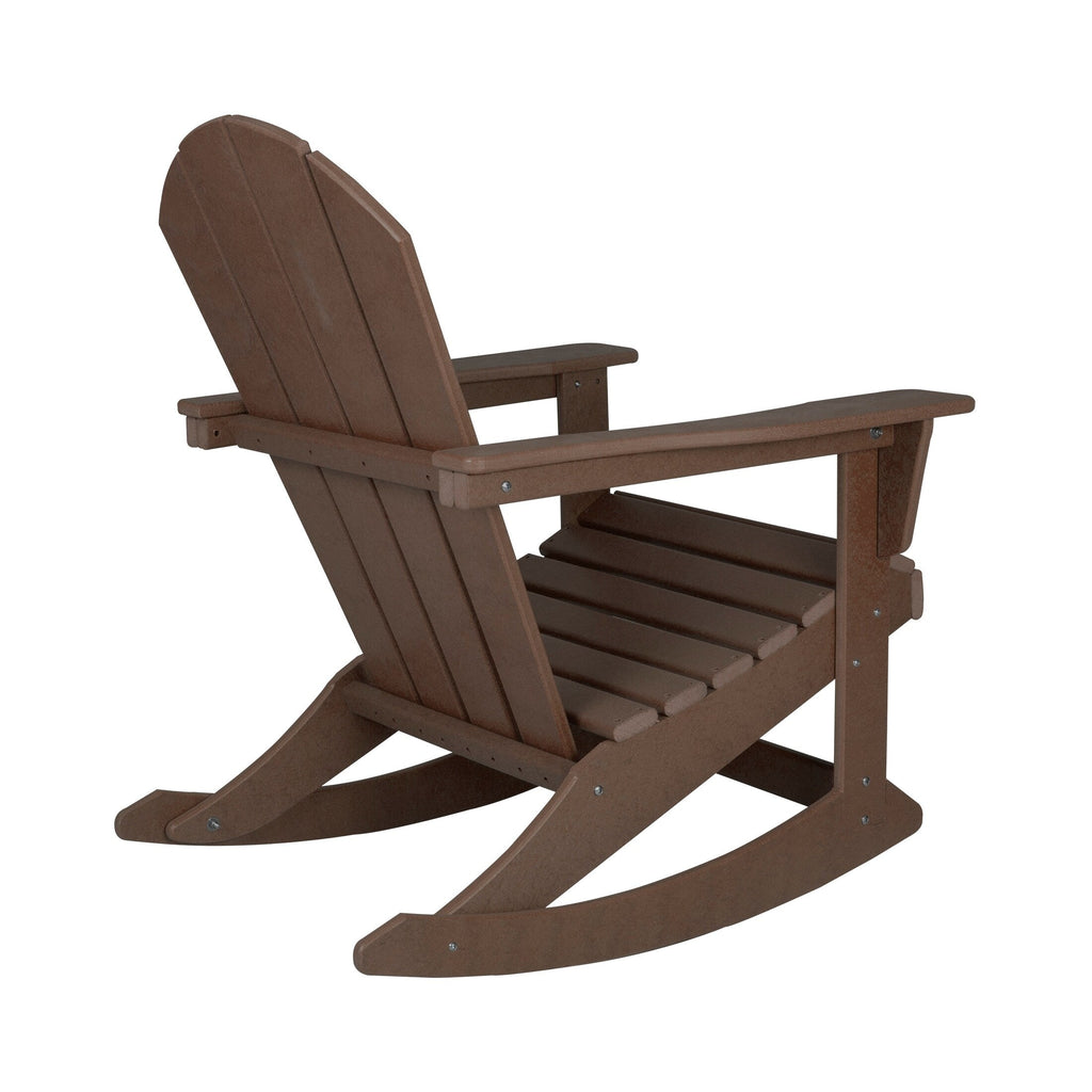 Chaises à bascule d'extérieur Polytrends Laguna en PEHD toutes saisons (lot de 4)