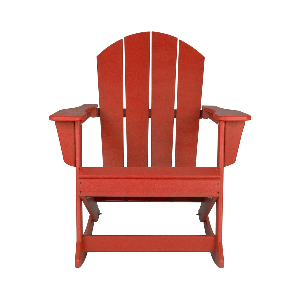 Chaises à bascule d'extérieur Polytrends Laguna en PEHD toutes saisons (lot de 4)