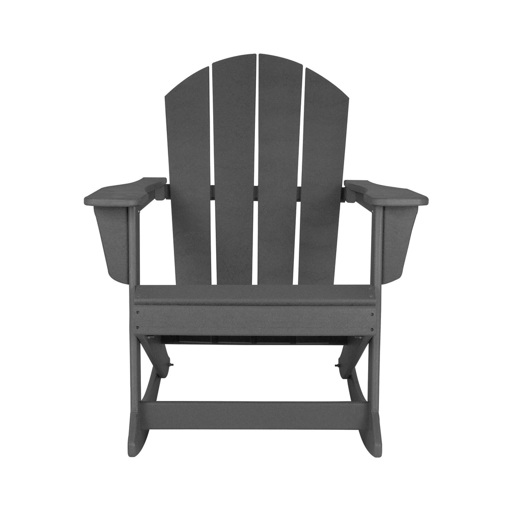 Chaises à bascule d'extérieur Polytrends Laguna en PEHD toutes saisons (lot de 4)