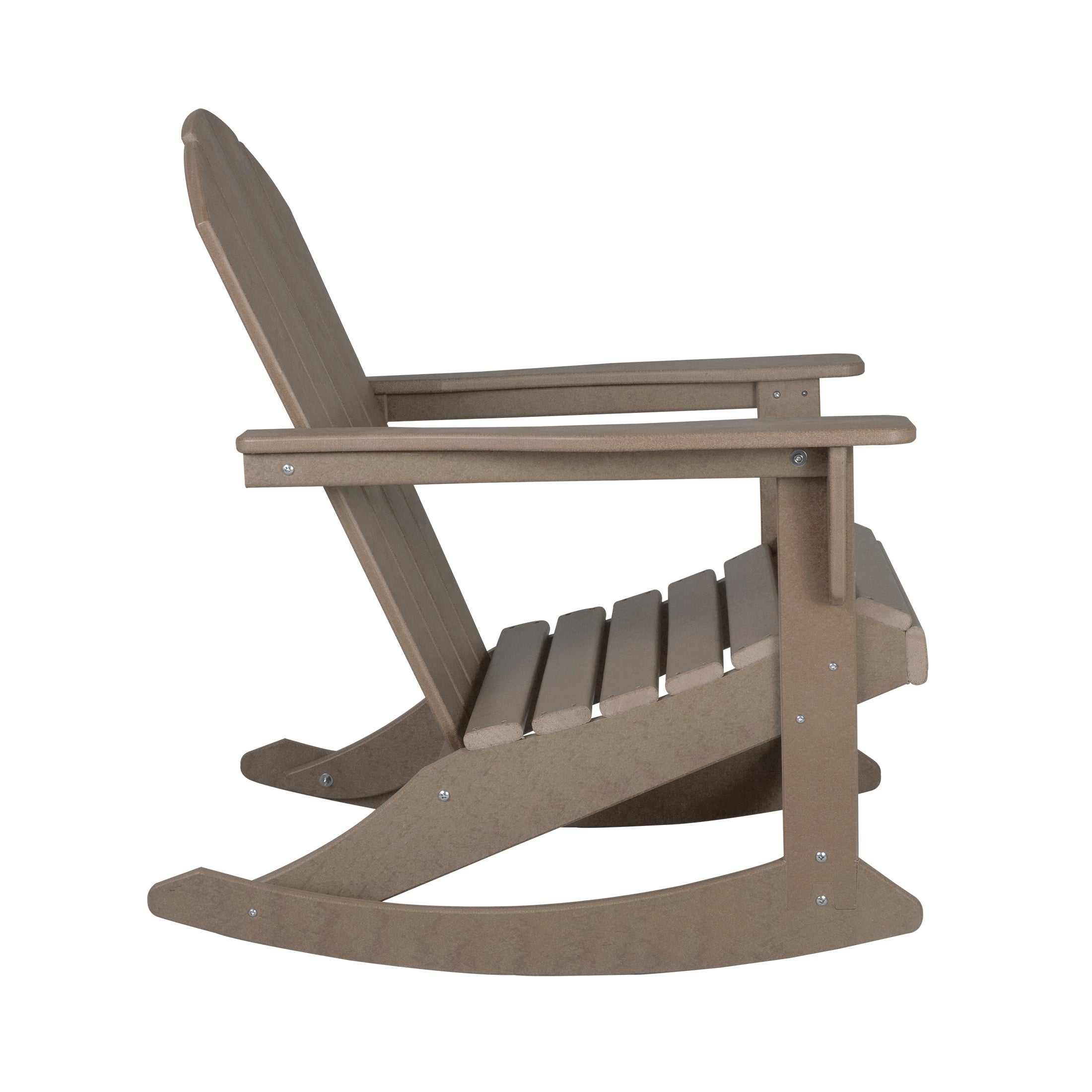 Chaises à bascule d'extérieur Polytrends Laguna en PEHD toutes saisons (lot de 4)