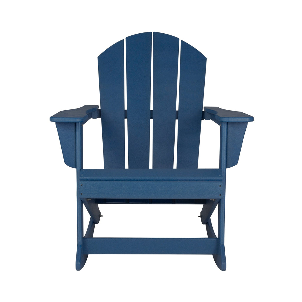 Chaises à bascule d'extérieur Polytrends Laguna en PEHD toutes saisons (lot de 4)