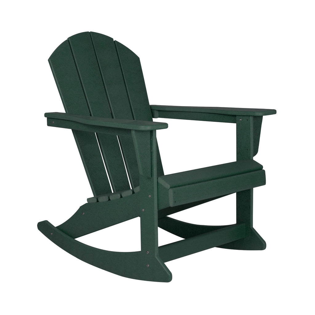 Chaises à bascule d'extérieur Polytrends Laguna en PEHD toutes saisons (lot de 4)