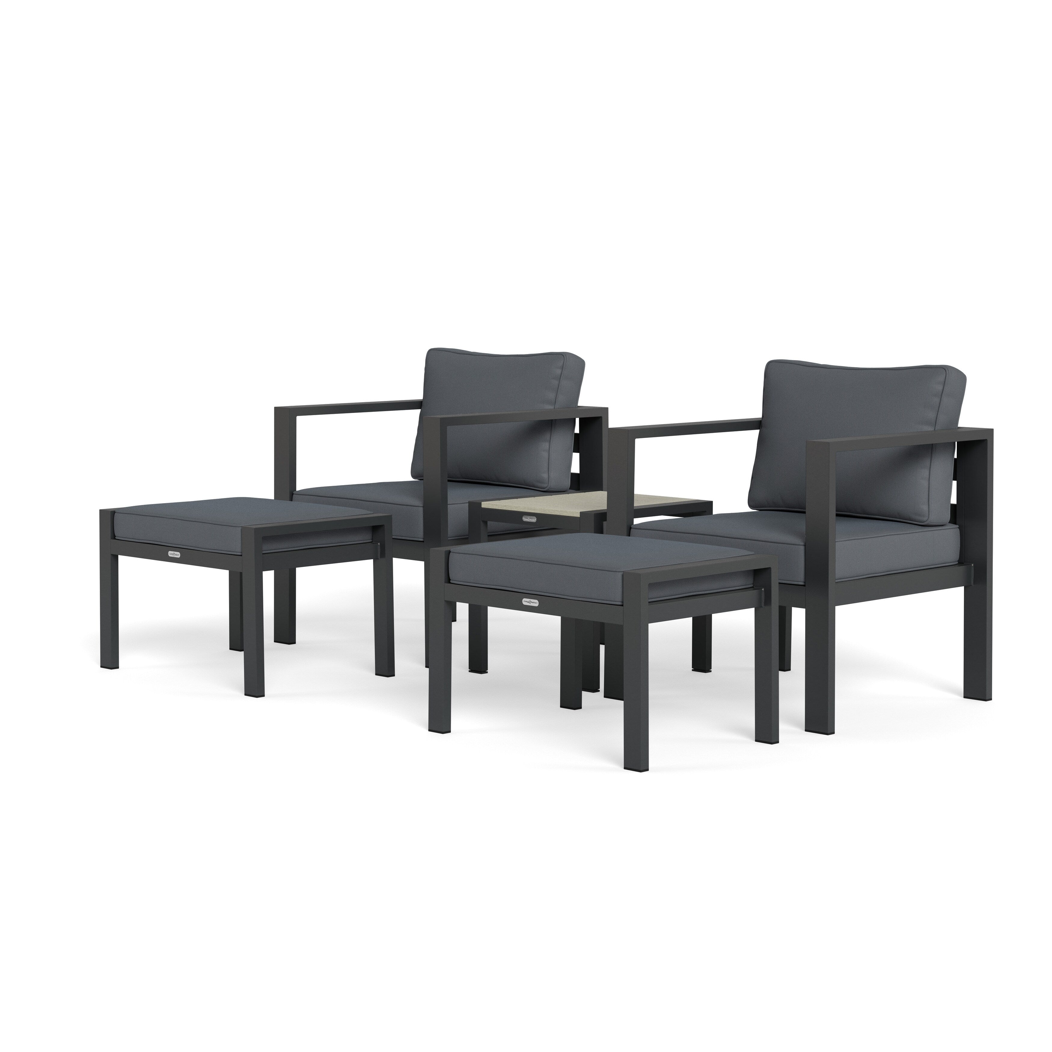 Ensemble de sièges de bistrot d'extérieur en aluminium Lakeview (5 pièces)