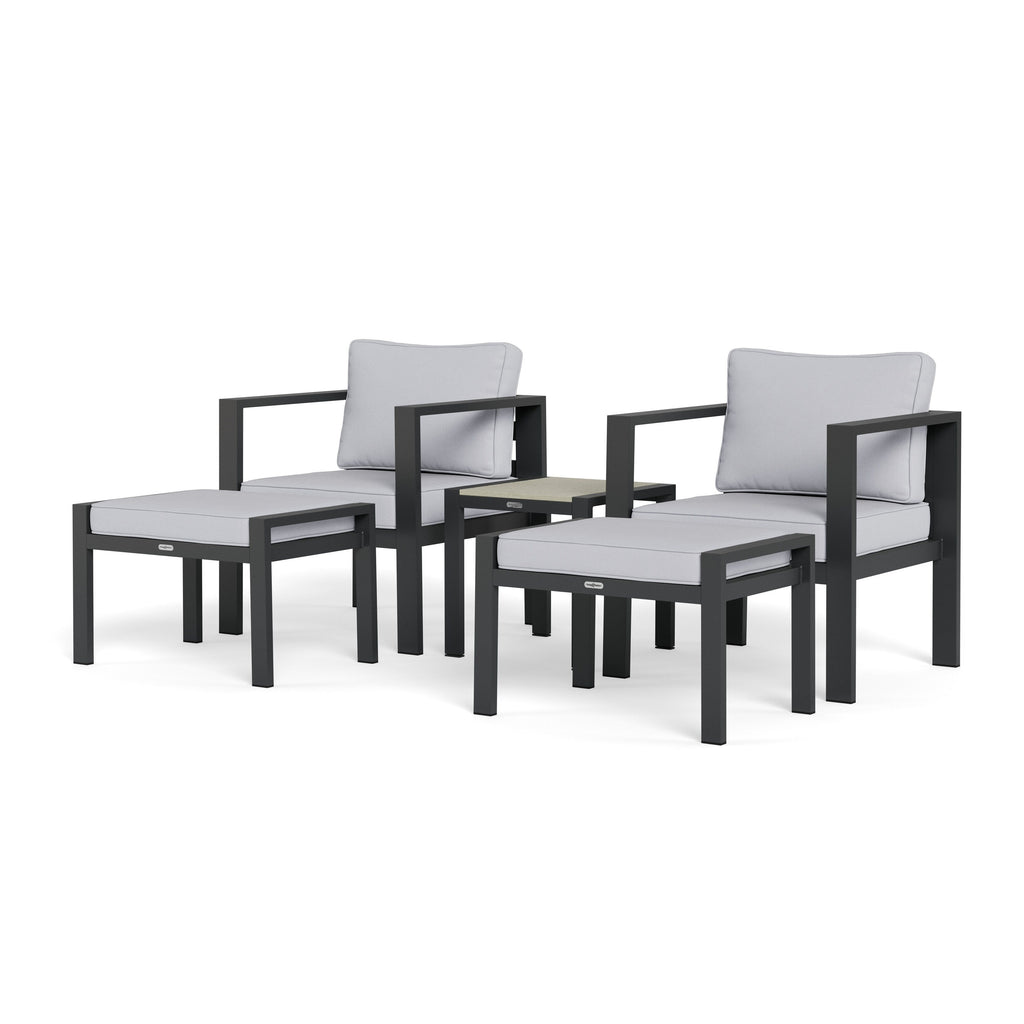 Ensemble de sièges de bistrot d'extérieur en aluminium Lakeview (5 pièces)