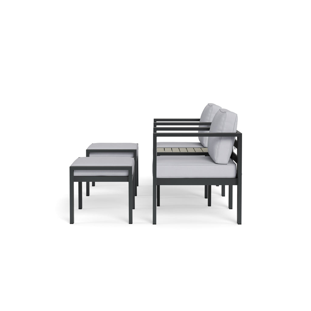Ensemble de sièges de bistrot d'extérieur en aluminium Lakeview (5 pièces)